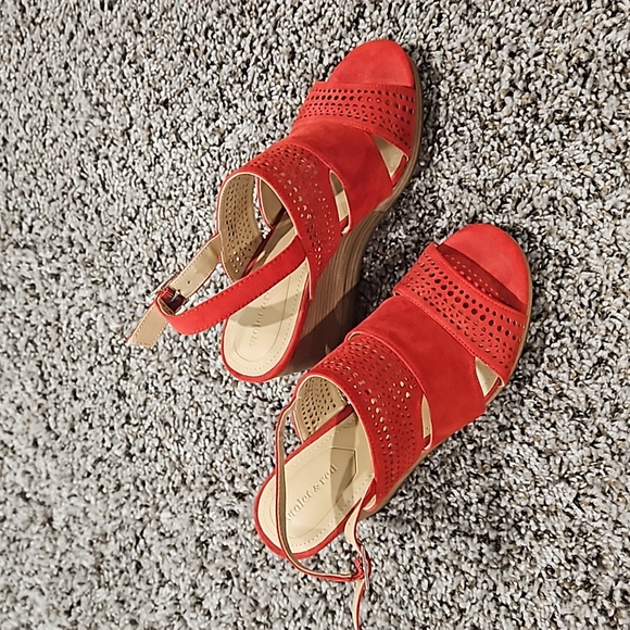 Evita Wedge Sandals - Picture 1 of 5